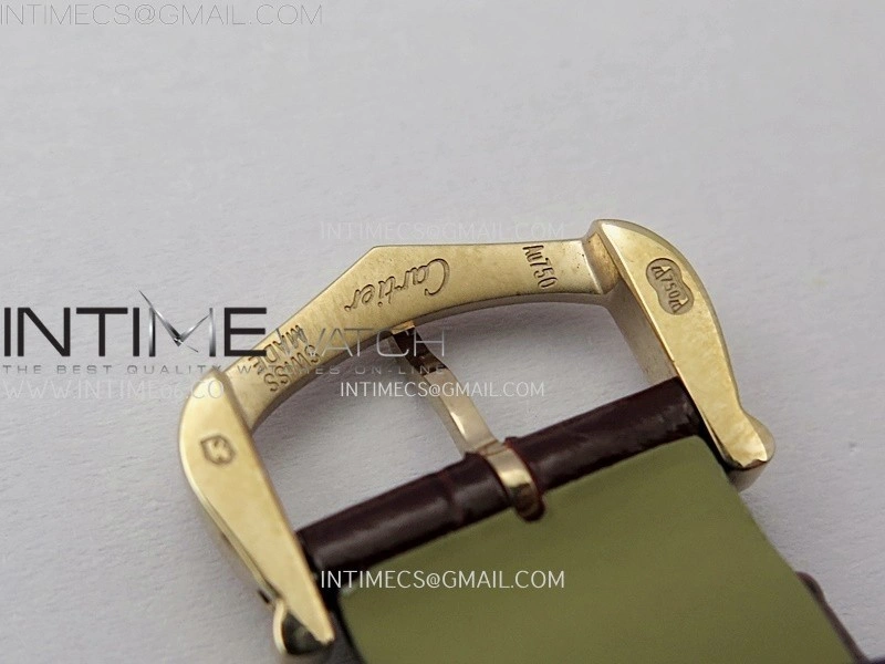 Tank Francaise Ladies 21.2mm RG 8848F 1:1 Best Edition Silver Dial on Red Leather Strap Ronda Quartz V2